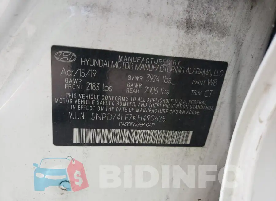 5NPD74LF7KH490625 Photo# 12