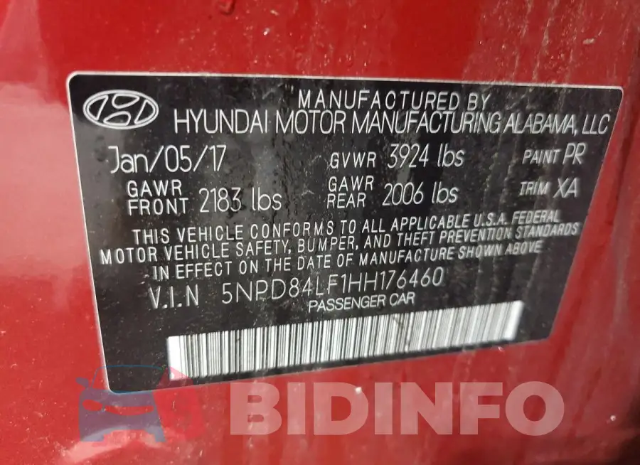 5NPD84LF1HH176460 Photo# 12