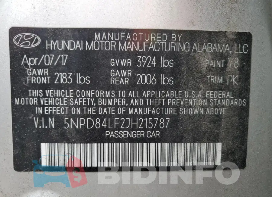 5NPD84LF2JH215787 Photo# 13