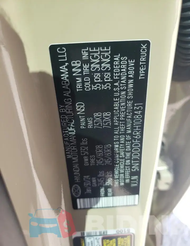 5NTJDDDF6RH108431 Photo# 12