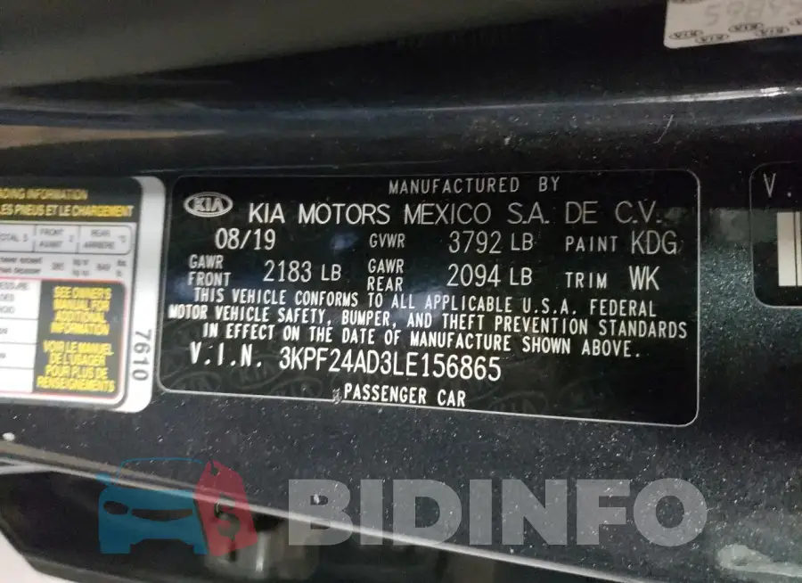 3KPF24AD3LE156865 Photo# 13