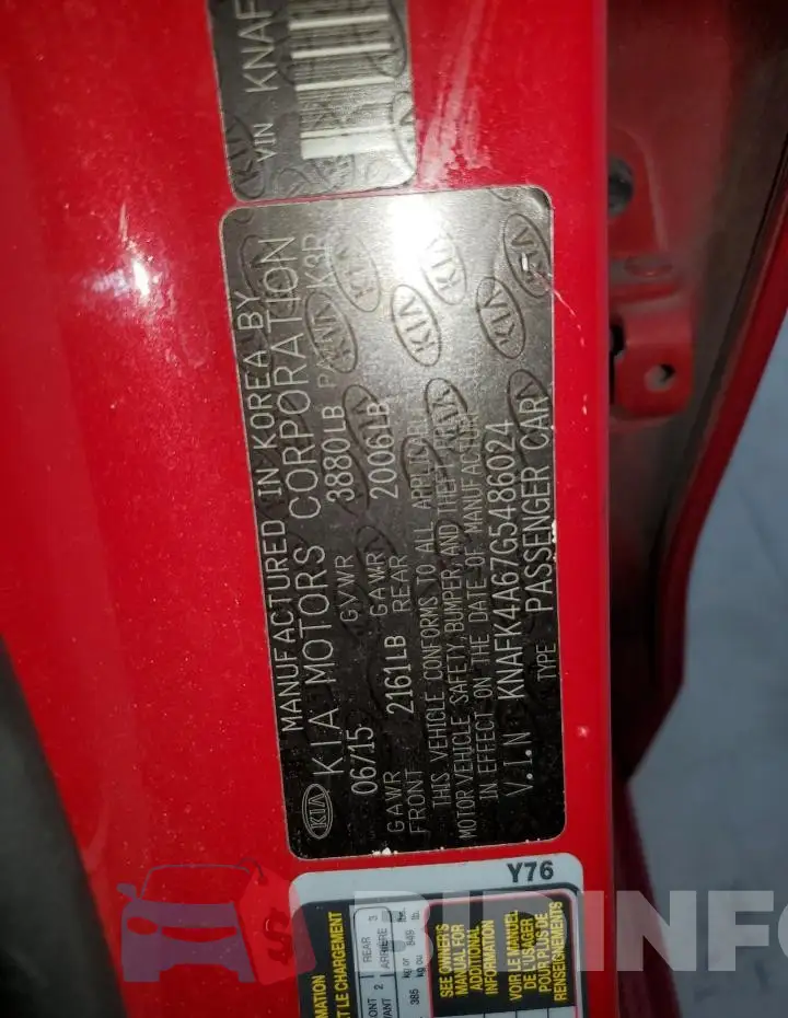 KNAFK4A67G5486024 Photo# 12