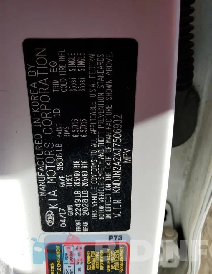 KNDJN2A2XJ7506932 Photo# 13