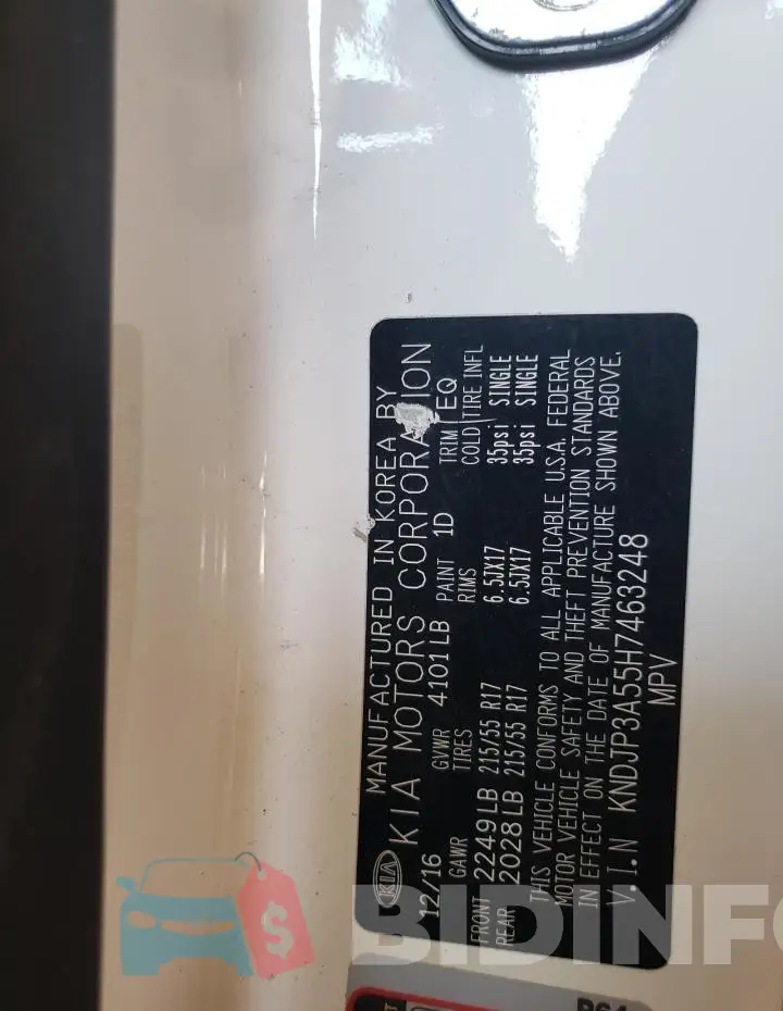 KNDJP3A55H7463248 Photo# 13