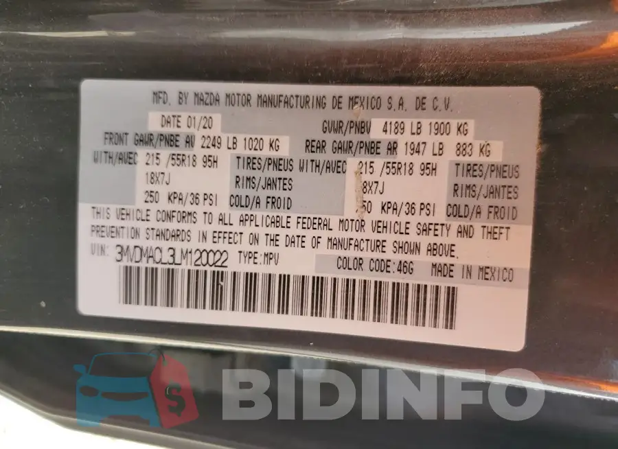 3MVDMACL3LM120022 Photo# 13