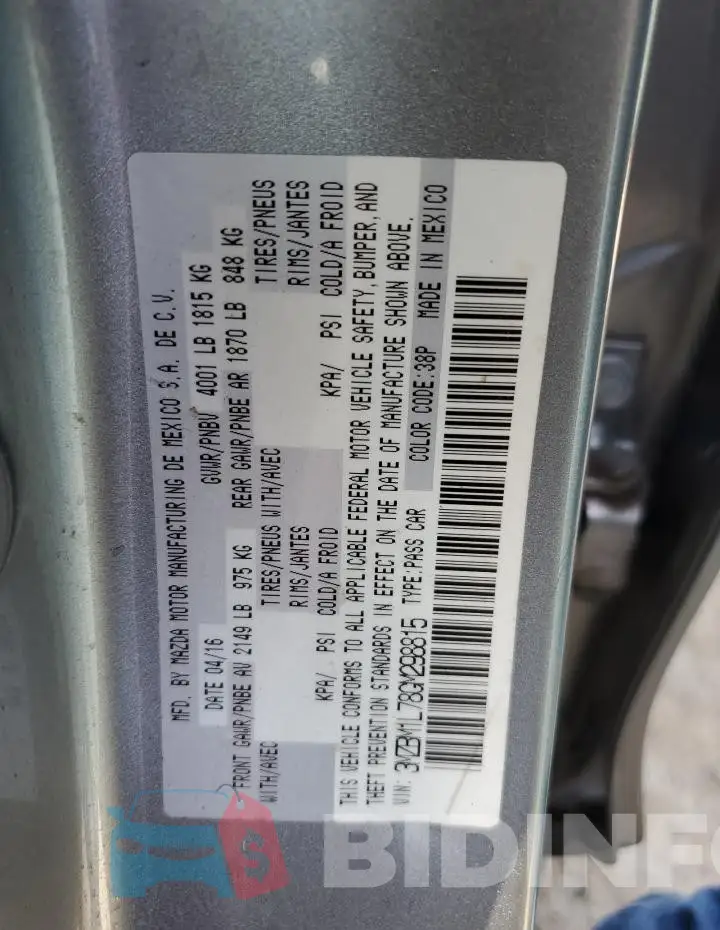 3MZBM1L78GM298815 Photo# 12