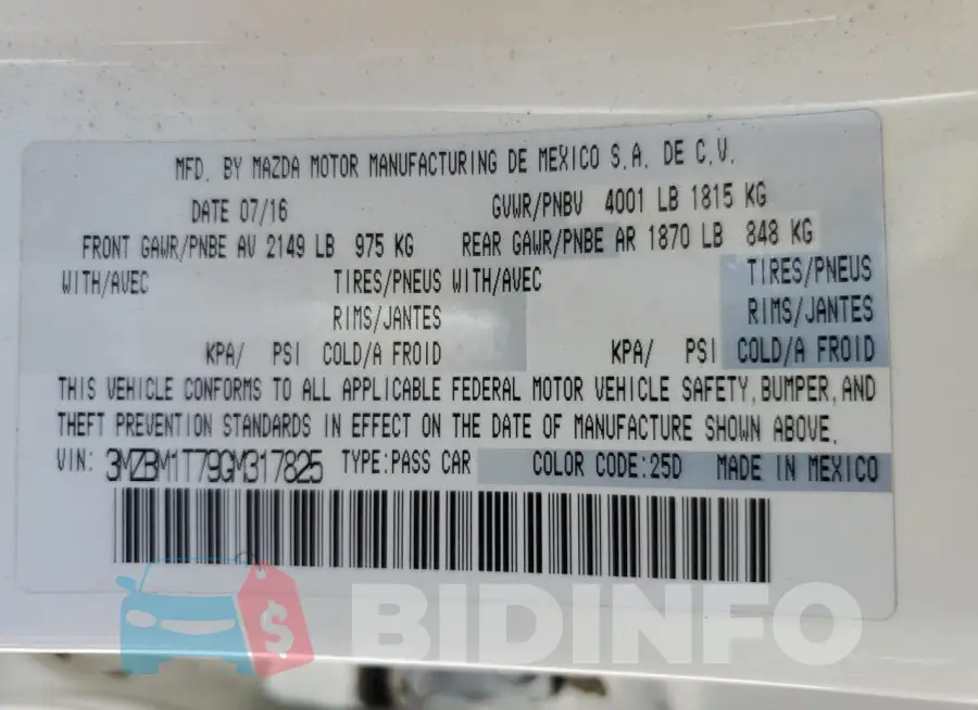 3MZBM1T79GM317825 Photo# 12