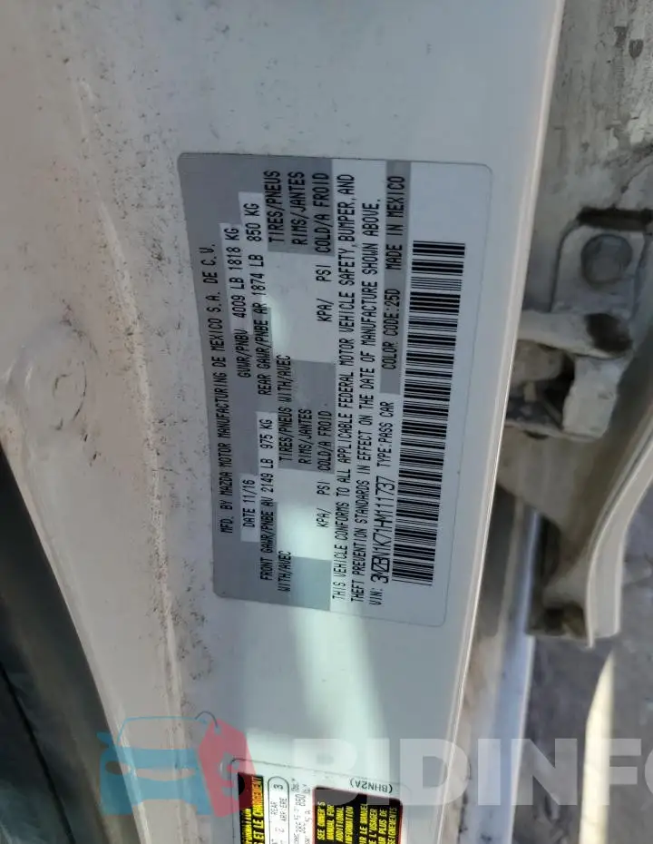 3MZBN1K71HM111737 Photo# 12