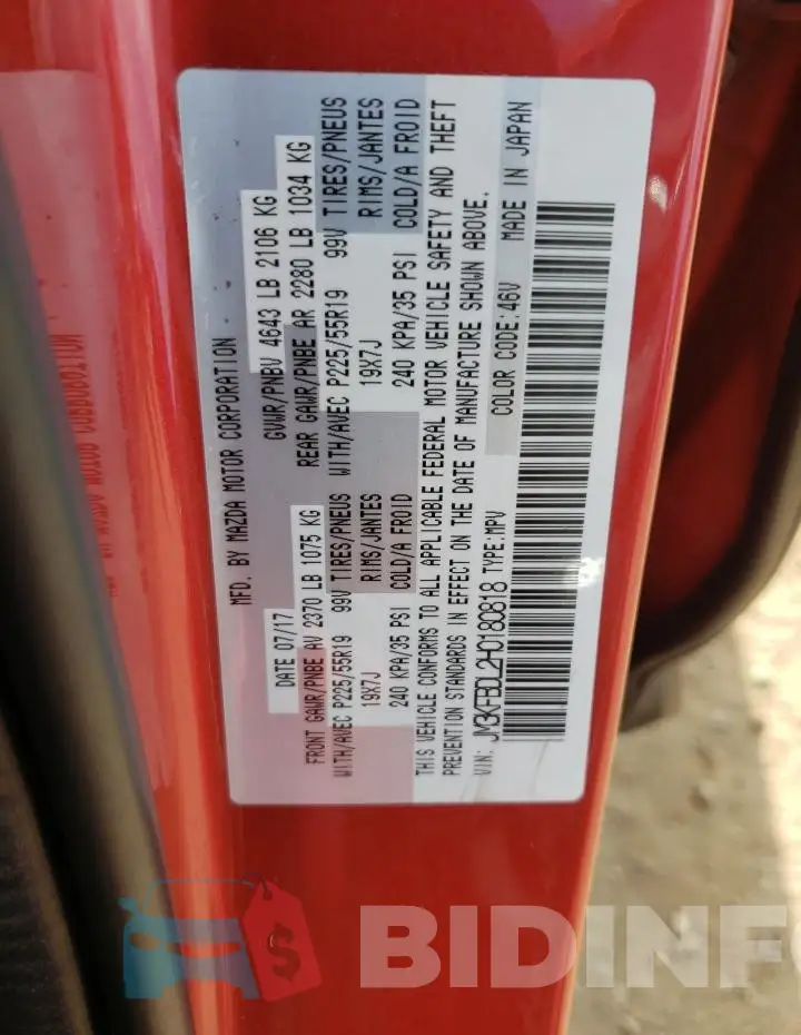 JM3KFBDL2H0180818 Photo# 12