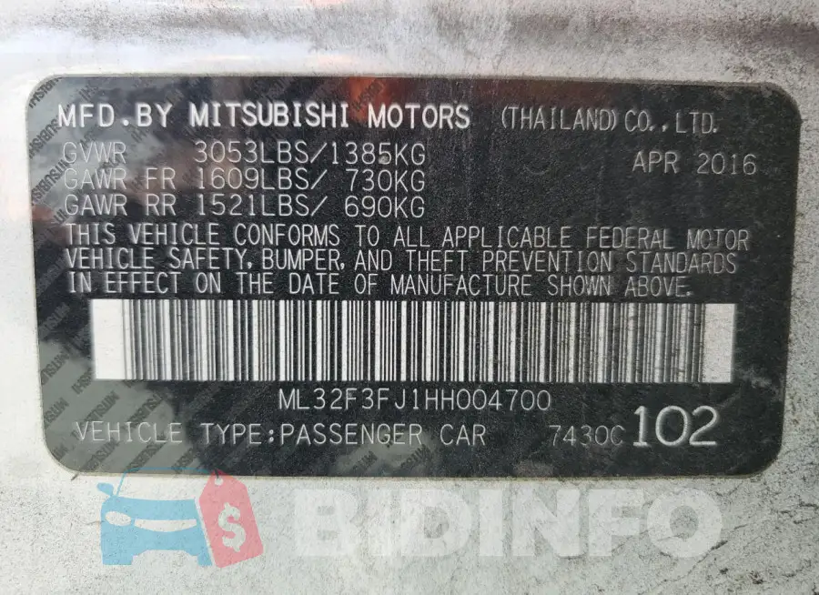 ML32F3FJ1HH004700 Photo# 12
