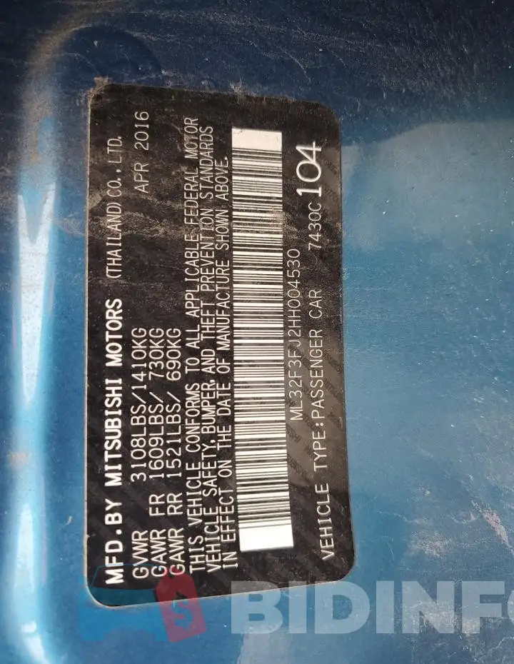 ML32F3FJ2HH004530 Photo# 13