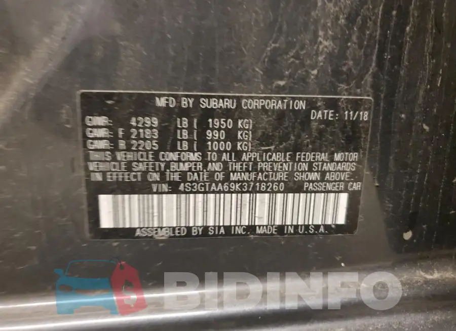 4S3GTAA69K3718260 Photo# 12