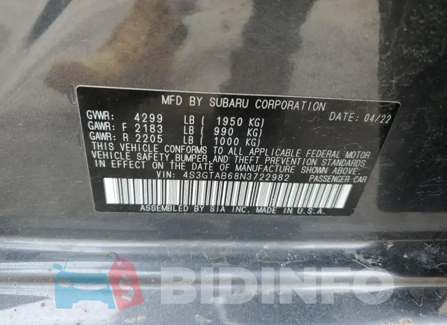4S3GTAB68N3722982 Photo# 12