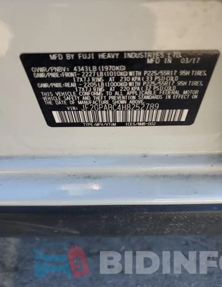 JF2GPABC4H8252789 Photo# 14