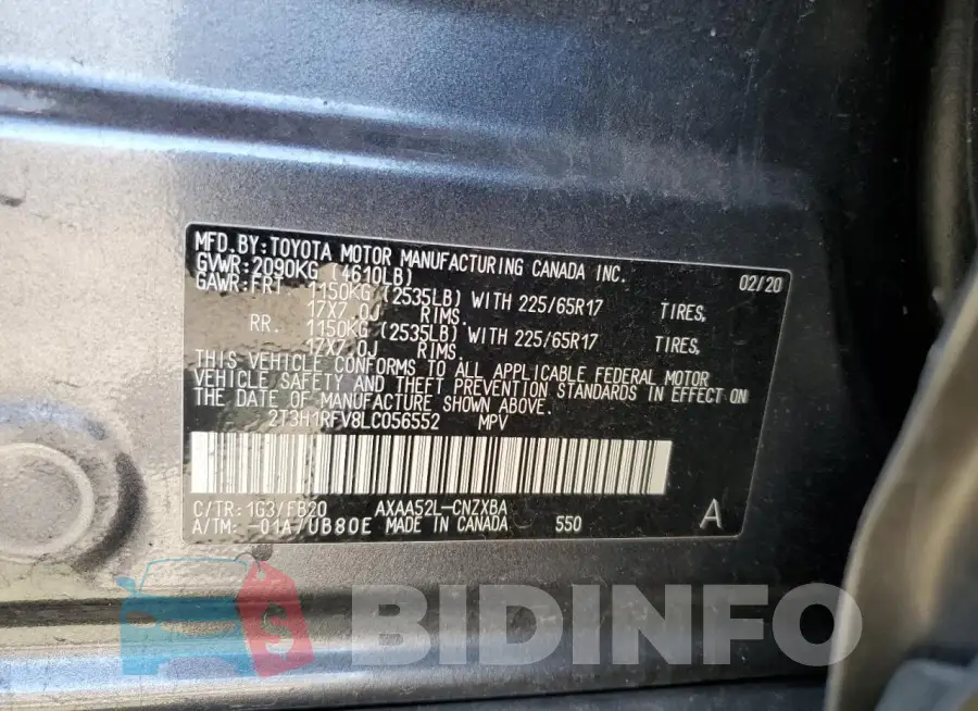 2T3H1RFV8LC056552 Photo# 14