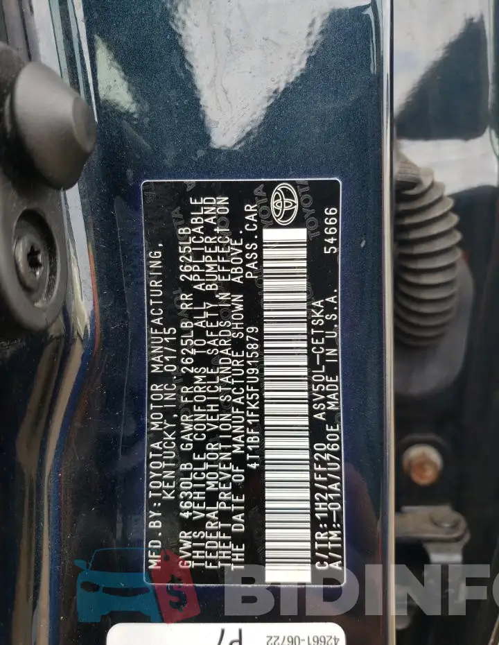 4T1BF1FK5FU915879 Photo# 12
