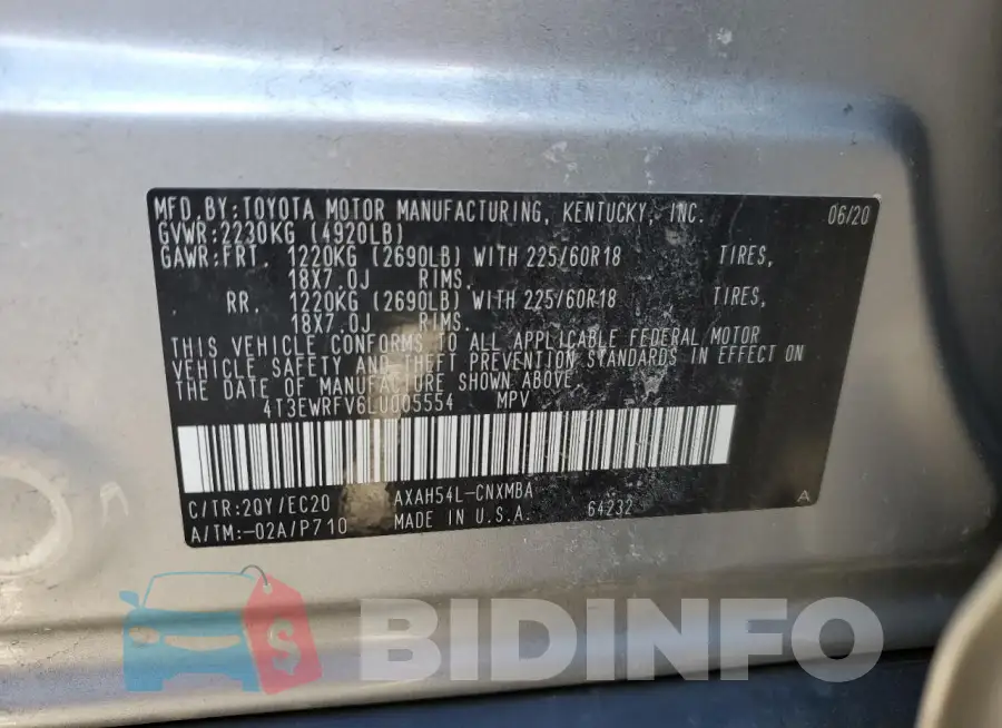 4T3EWRFV6LU005554 Photo# 13