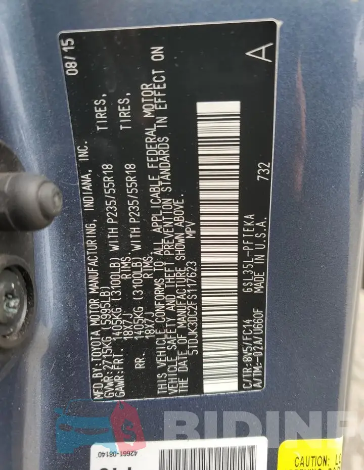 5TDJK3DC2FS117623 Photo# 14