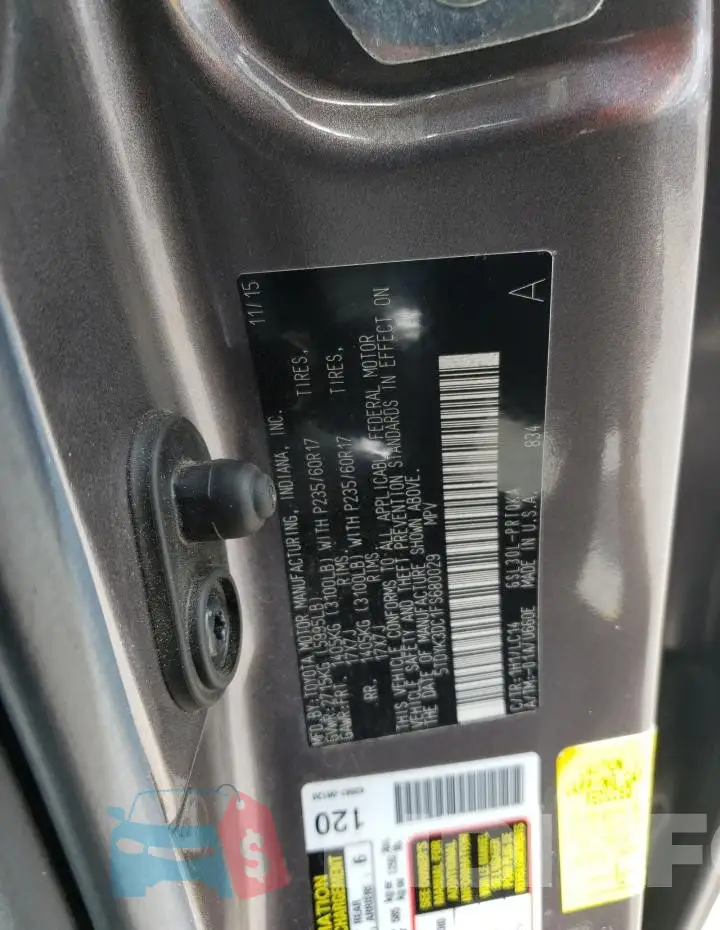 5TDYK3DC1FS680029 Photo# 14