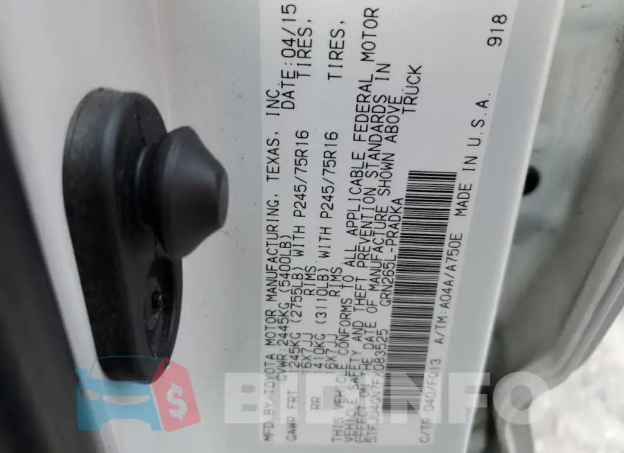 5TFJU4GN7FX083525 Photo# 12