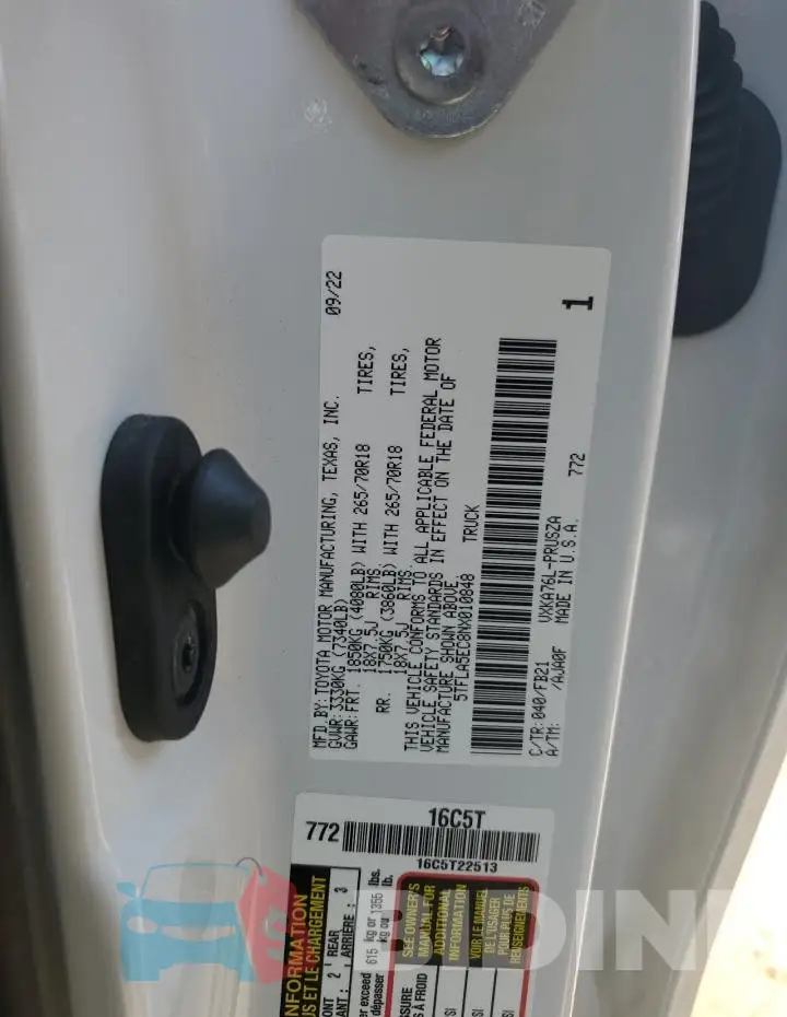 5TFLA5EC8NX010848 Photo# 12