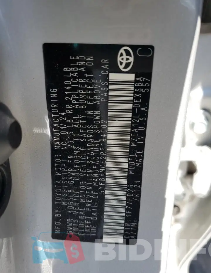 5YFB4MCE2RP184002 Photo# 12