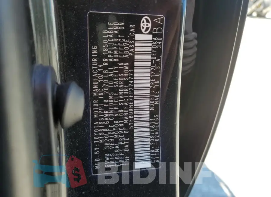 5YFBURHE7FP224771 Photo# 12
