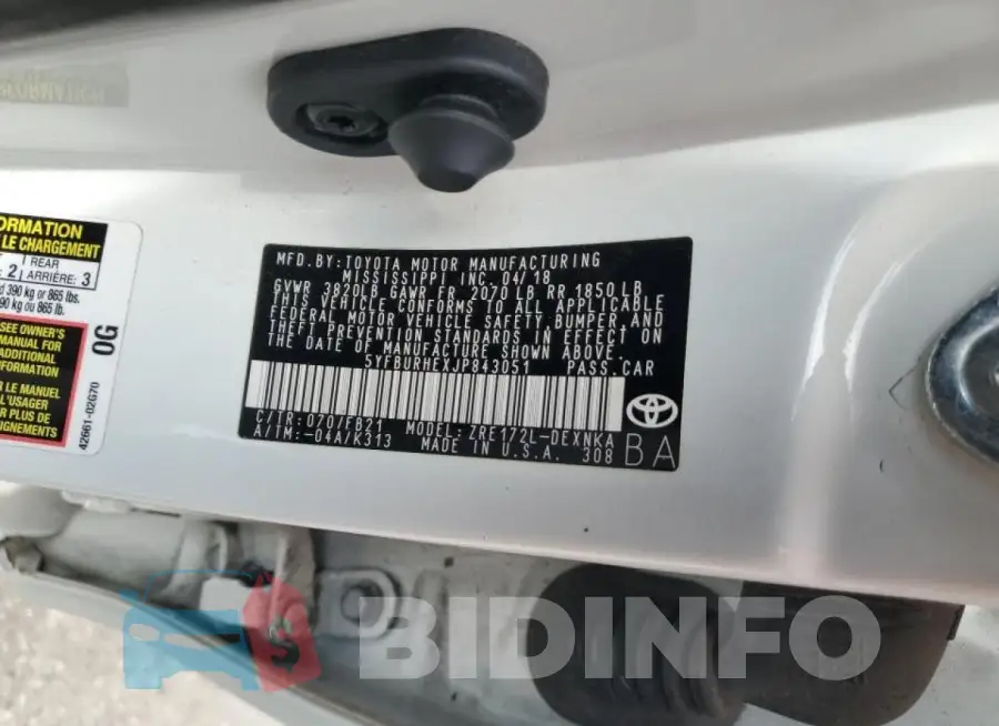 5YFBURHEXJP843051 Photo# 13