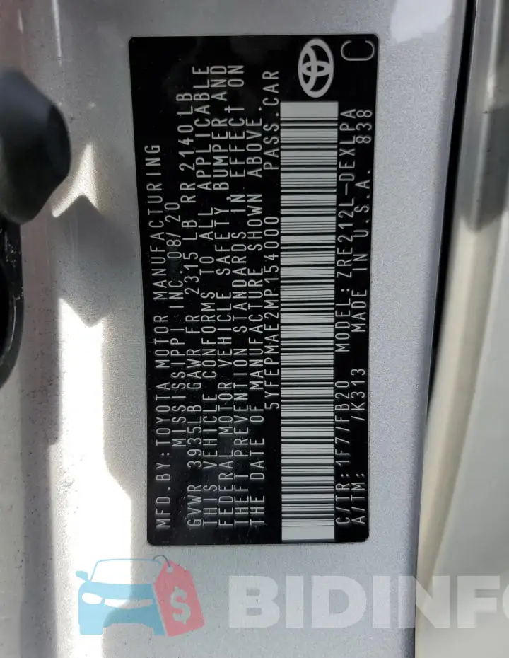 5YFEPMAE2MP154000 Photo# 13