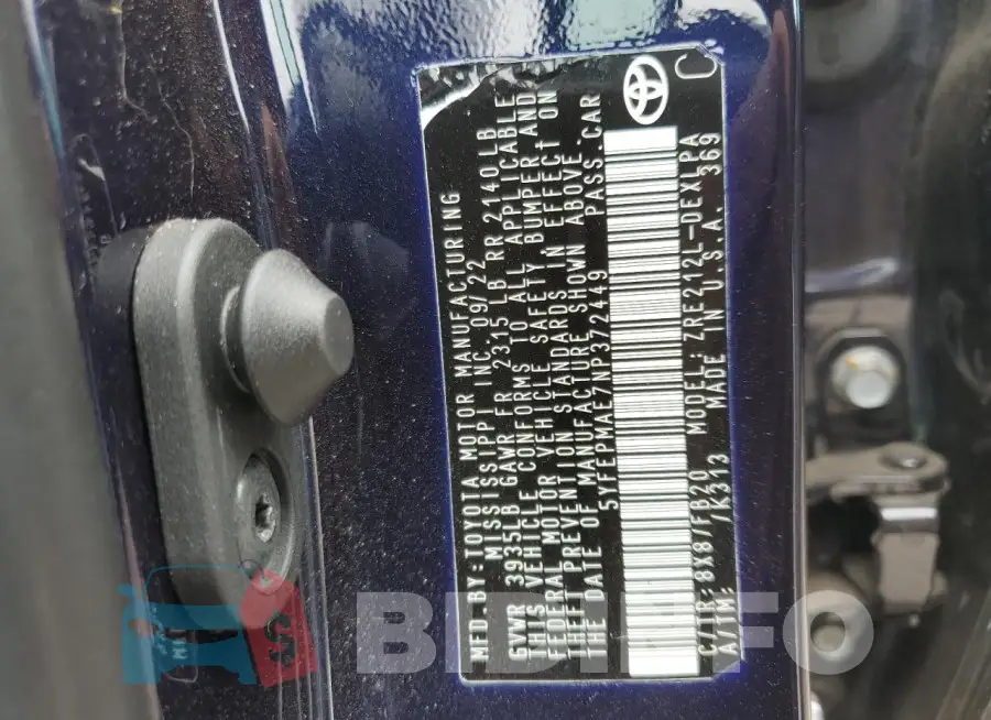 5YFEPMAE7NP372449 Photo# 12