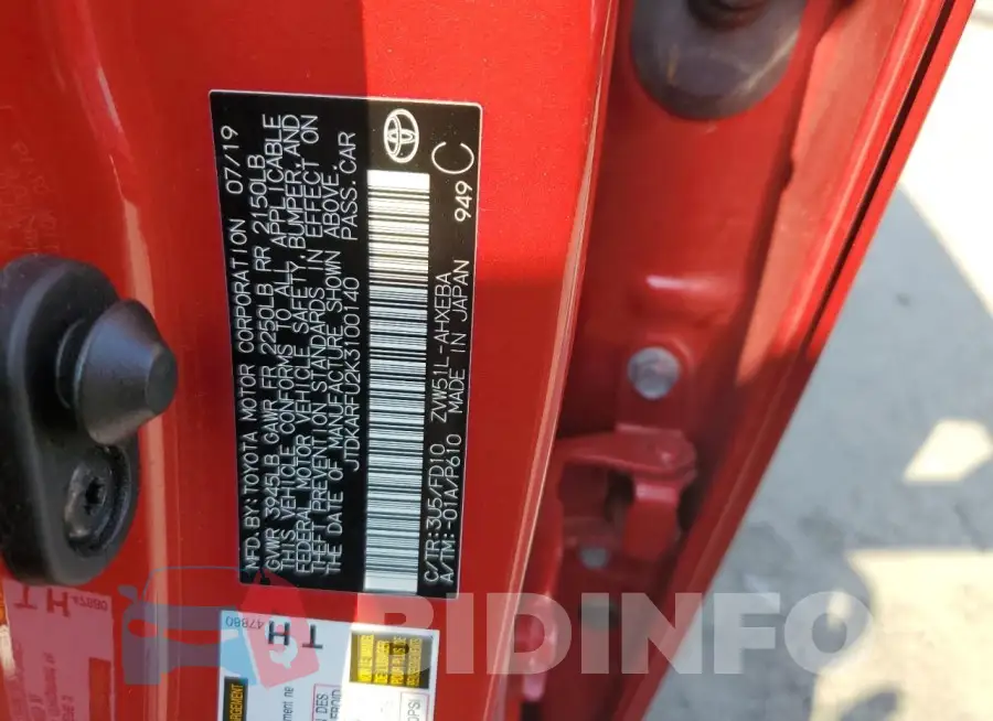 JTDKARFU2K3100140 Photo# 12