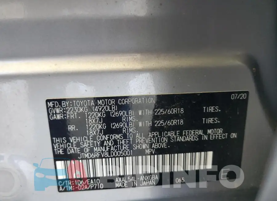JTMD6RFV8LD005001 Photo# 13