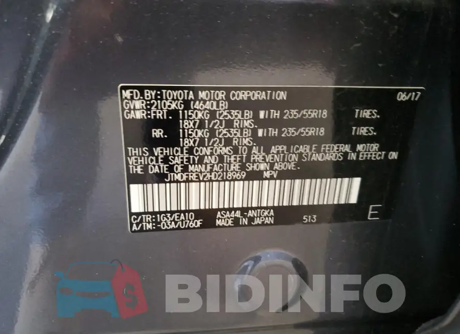 JTMDFREV2HD218969 Photo# 12