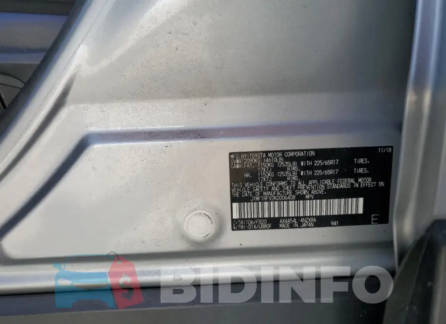 JTMF1RFV2KD006408 Photo# 12