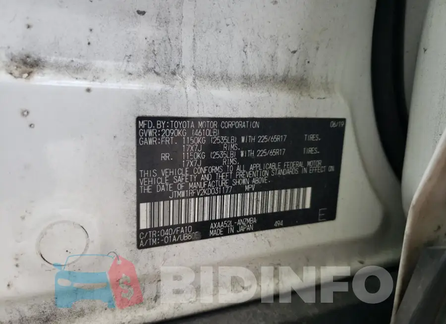 JTMW1RFV2KD031177 Photo# 13