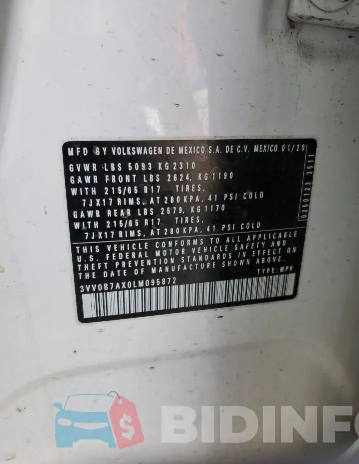 3VV0B7AX0LM095872 Photo# 13