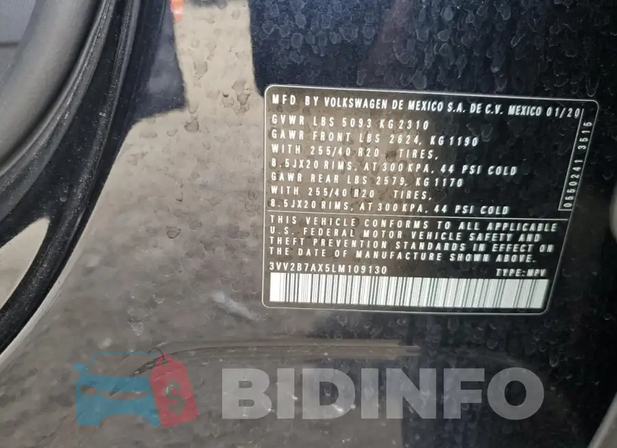 3VV2B7AX5LM109130 Photo# 13
