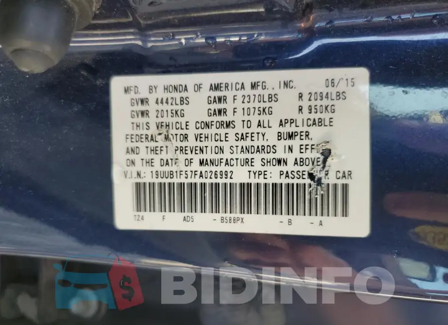 19UUB1F57FA026992 Photo# 12