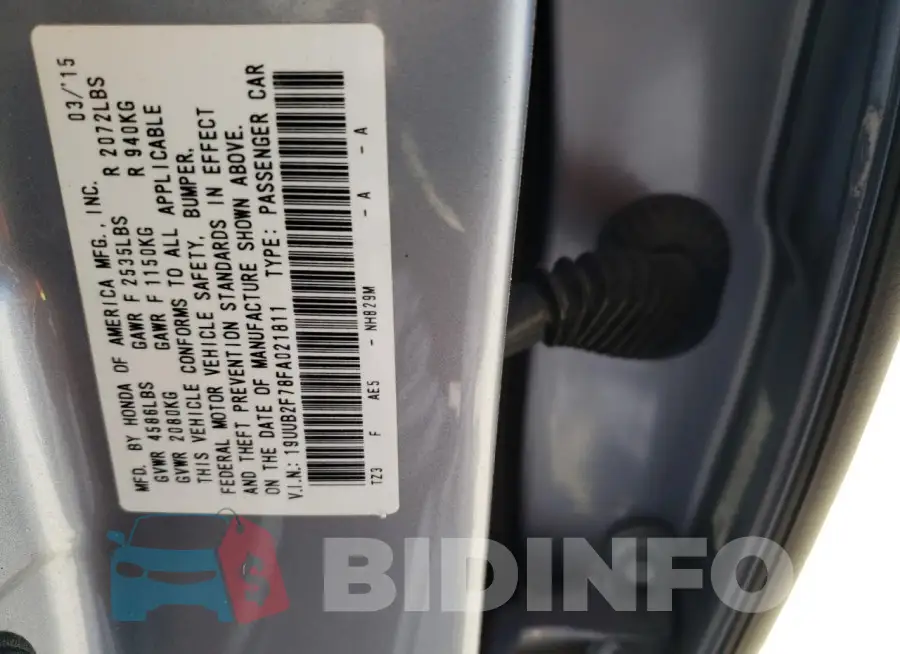 19UUB2F78FA021811 Photo# 12