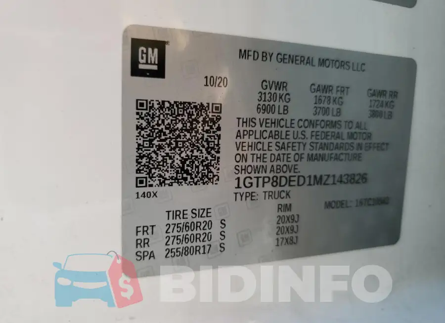 1GTP8DED1MZ143826 Photo# 12