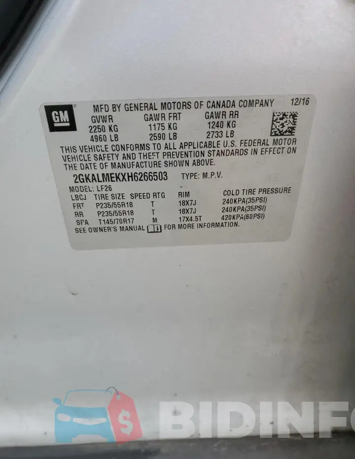 2GKALMEKXH6266503 Photo# 14