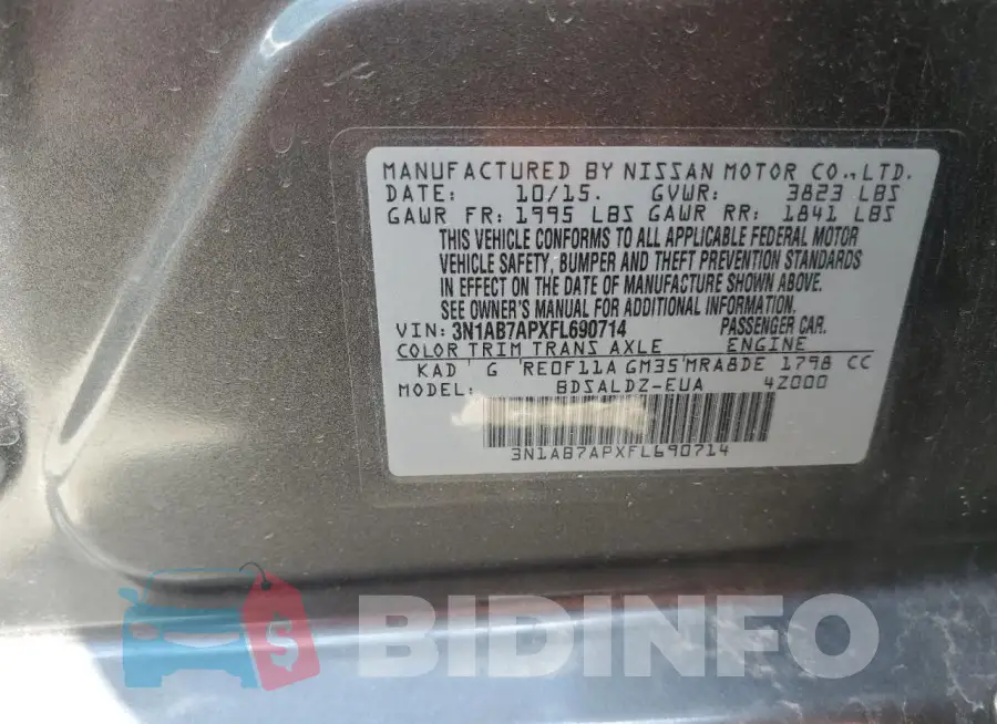 3N1AB7APXFL690714 Photo# 12