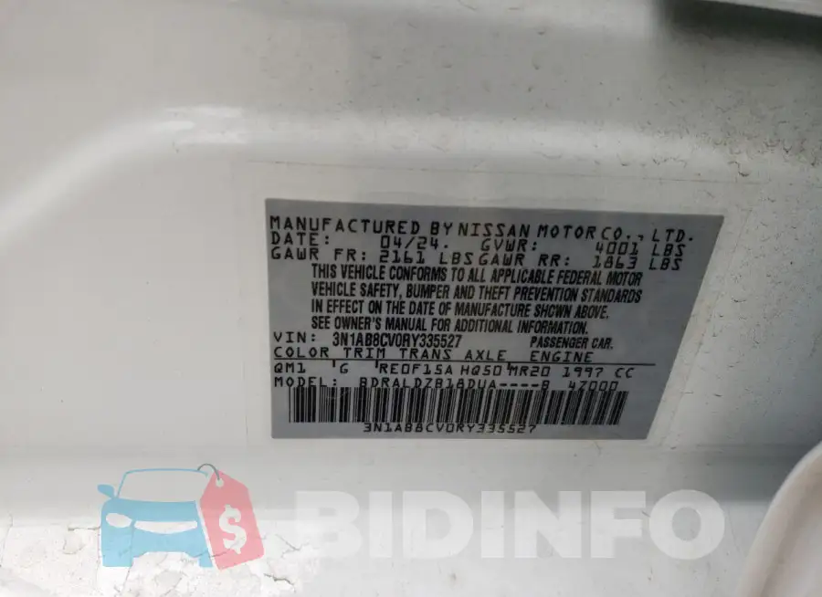 3N1AB8CV0RY335527 Photo# 12