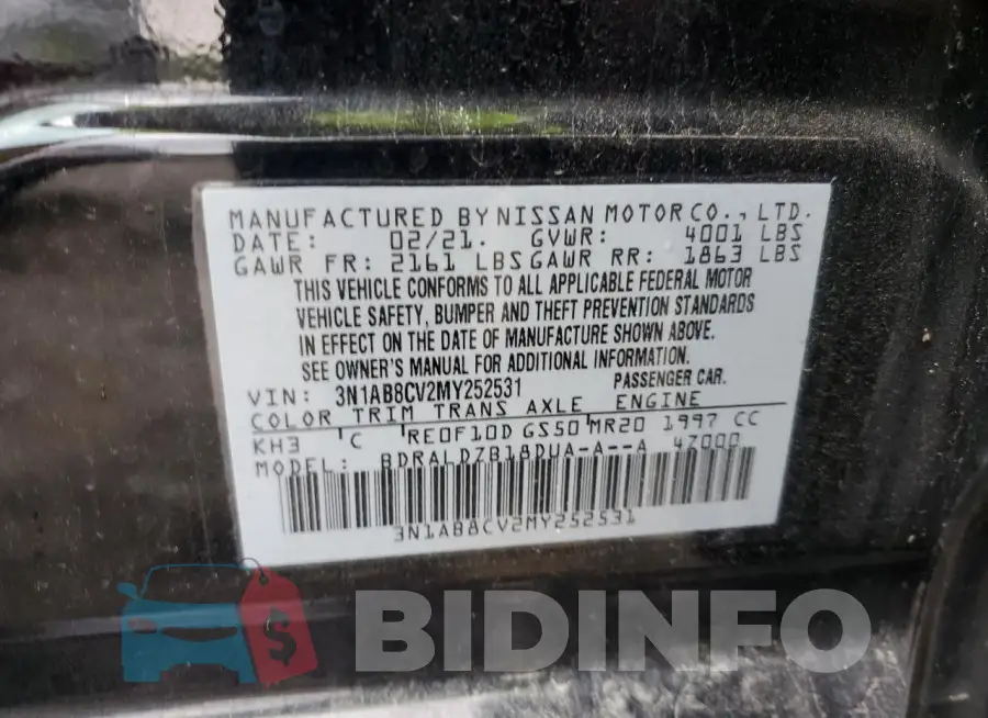 3N1AB8CV2MY252531 Photo# 12