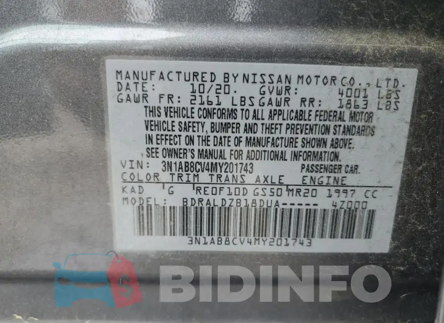 3N1AB8CV4MY201743 Photo# 12