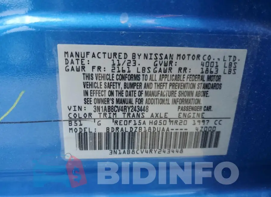 3N1AB8CV4RY243448 Photo# 12