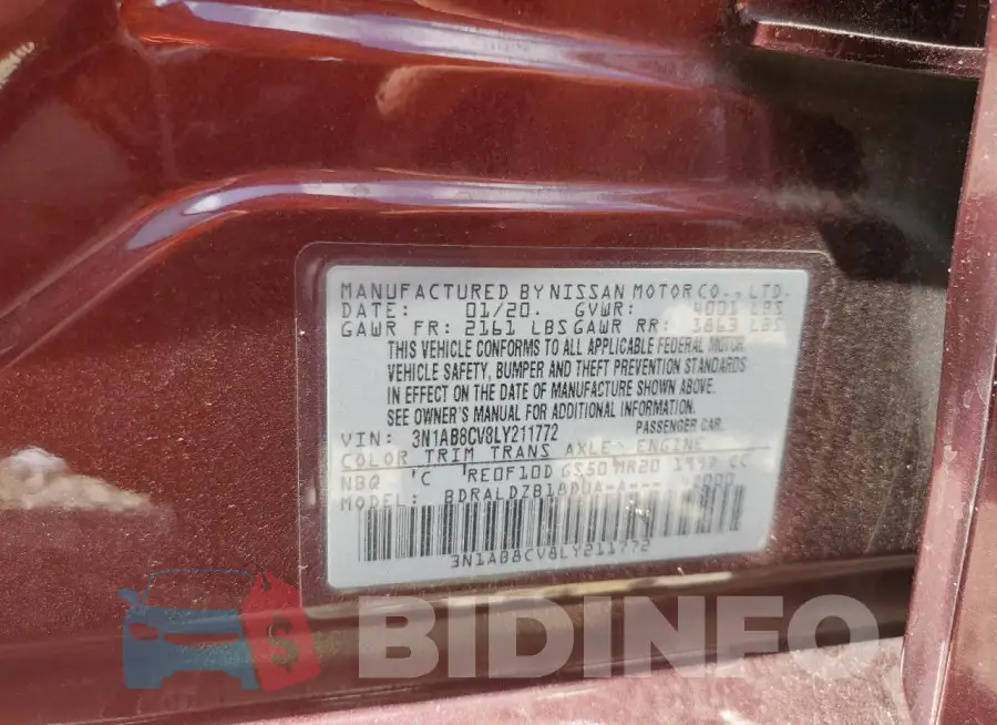 3N1AB8CV8LY211772 Photo# 12