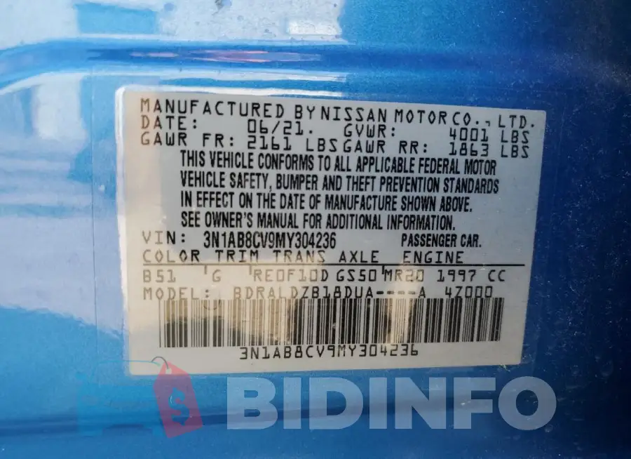 3N1AB8CV9MY304236 Photo# 12