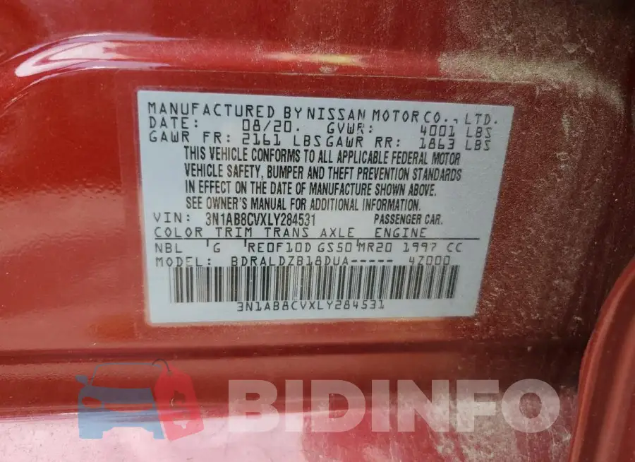 3N1AB8CVXLY284531 Photo# 12
