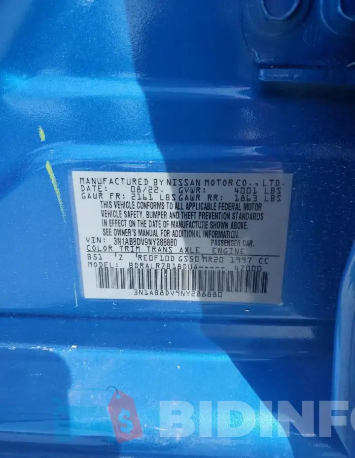 3N1AB8DV9NY288880 Photo# 12